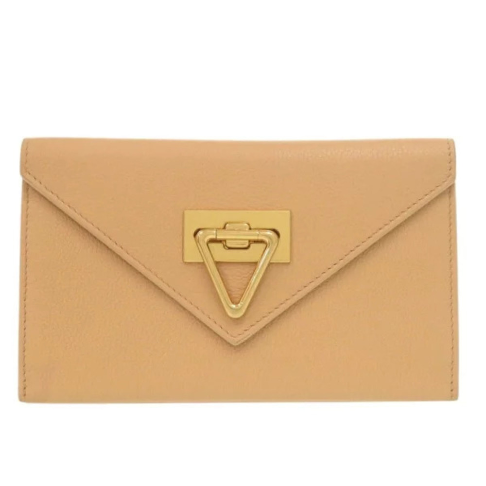 Bottega Veneta leather Beige Cream long wallet Bottega Veneta